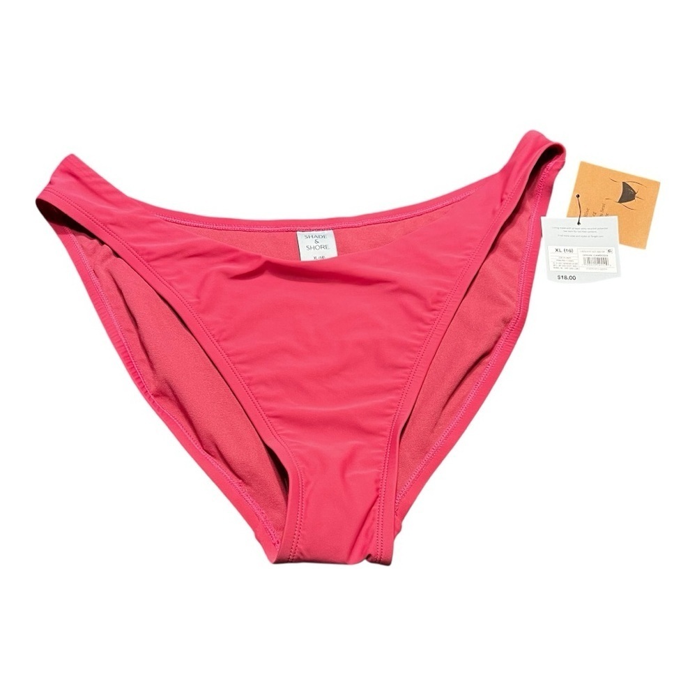 ❤️3/$15 NWT Shade & Shore Low Rise Pink Bikini Bottom XL (16)